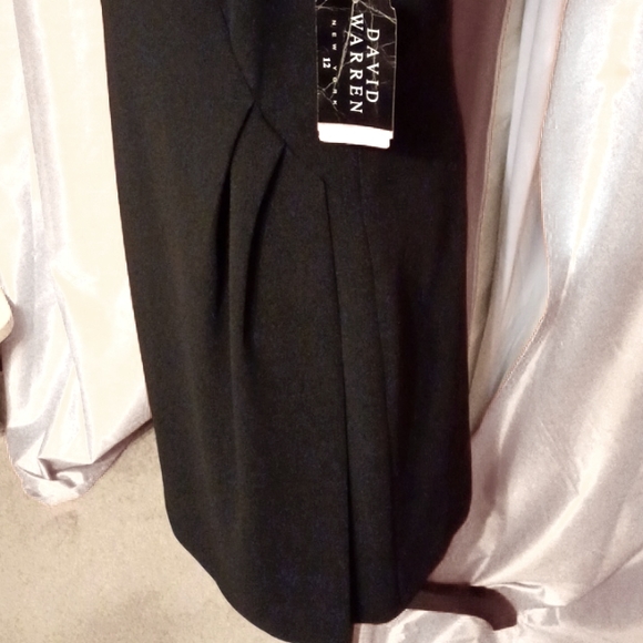 D11-👌- David Warren Black Dress - sz 12 women's - NWT - Picture 5 of 10